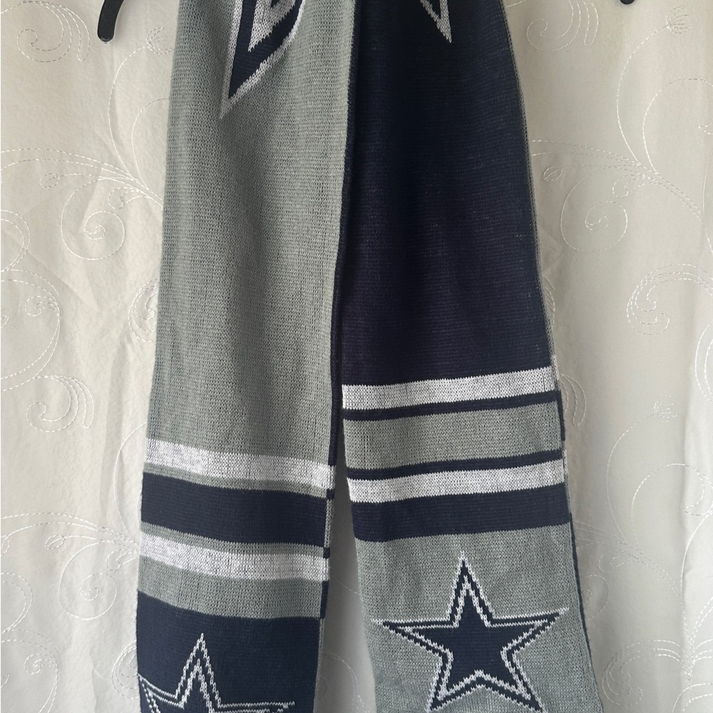 Navy and Gray Star Knit Scarf - Men's Accessory